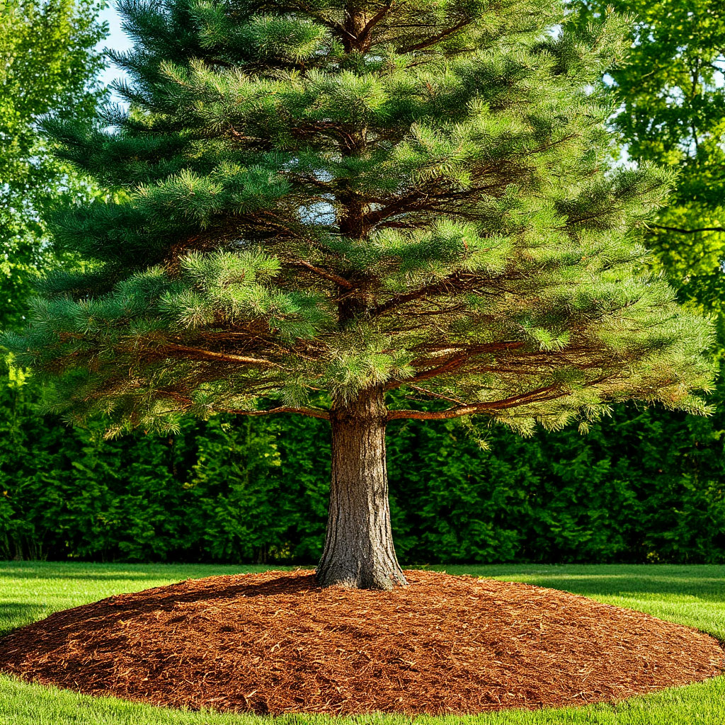 Mulching Pine Tree Soil Care