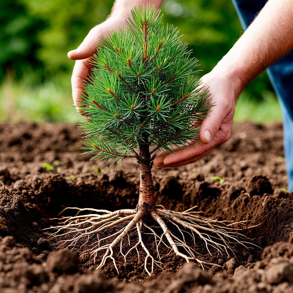 Root Growth Evergreen Tree Success