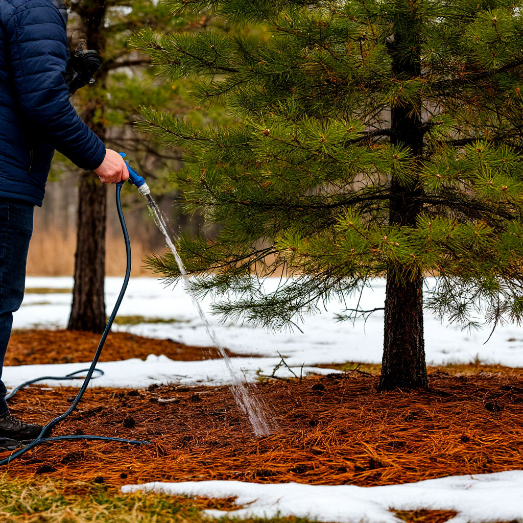 Watering Pine Trees Cold Weather