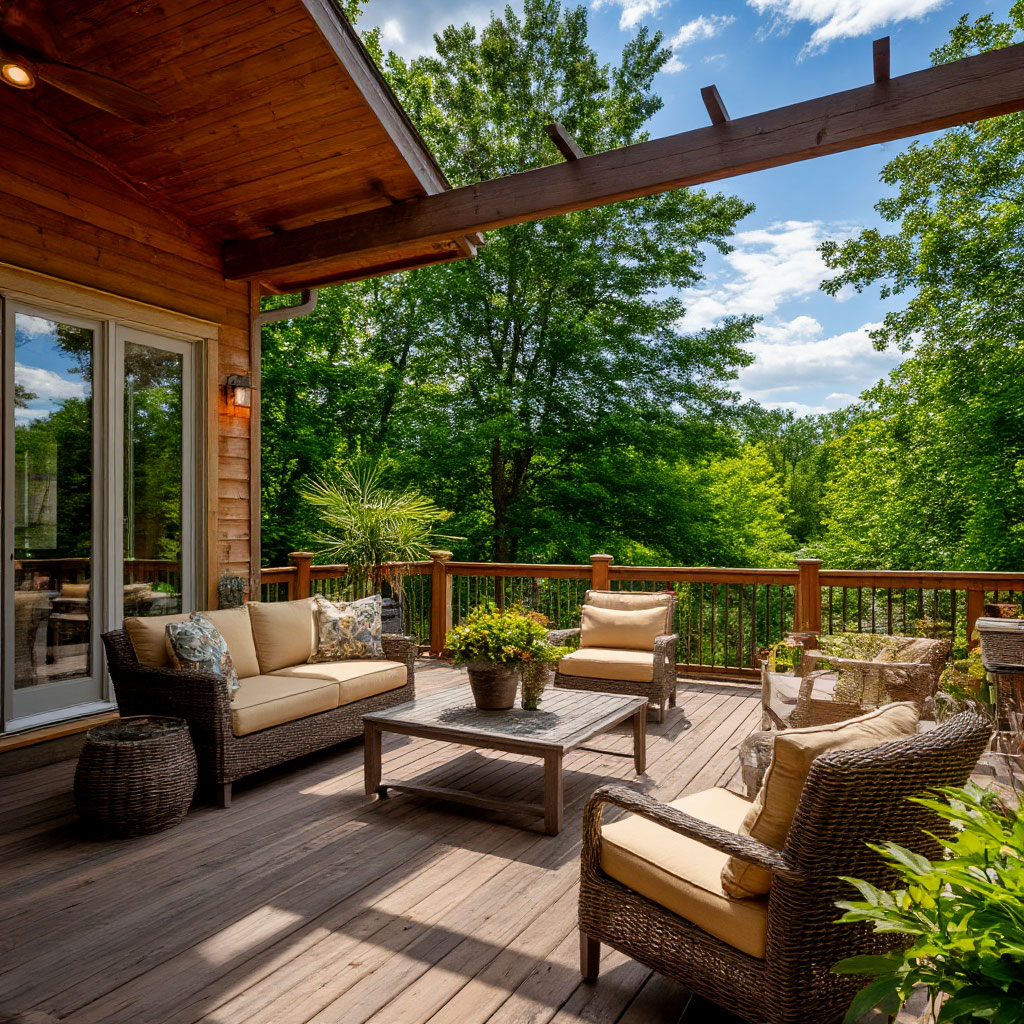 Backyard renovation USA evening