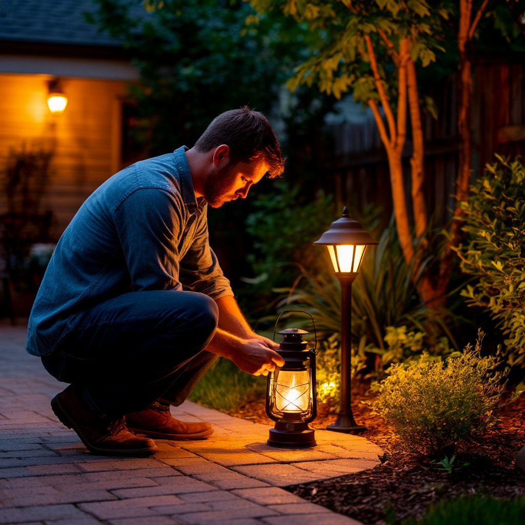 DIY backyard lighting USA