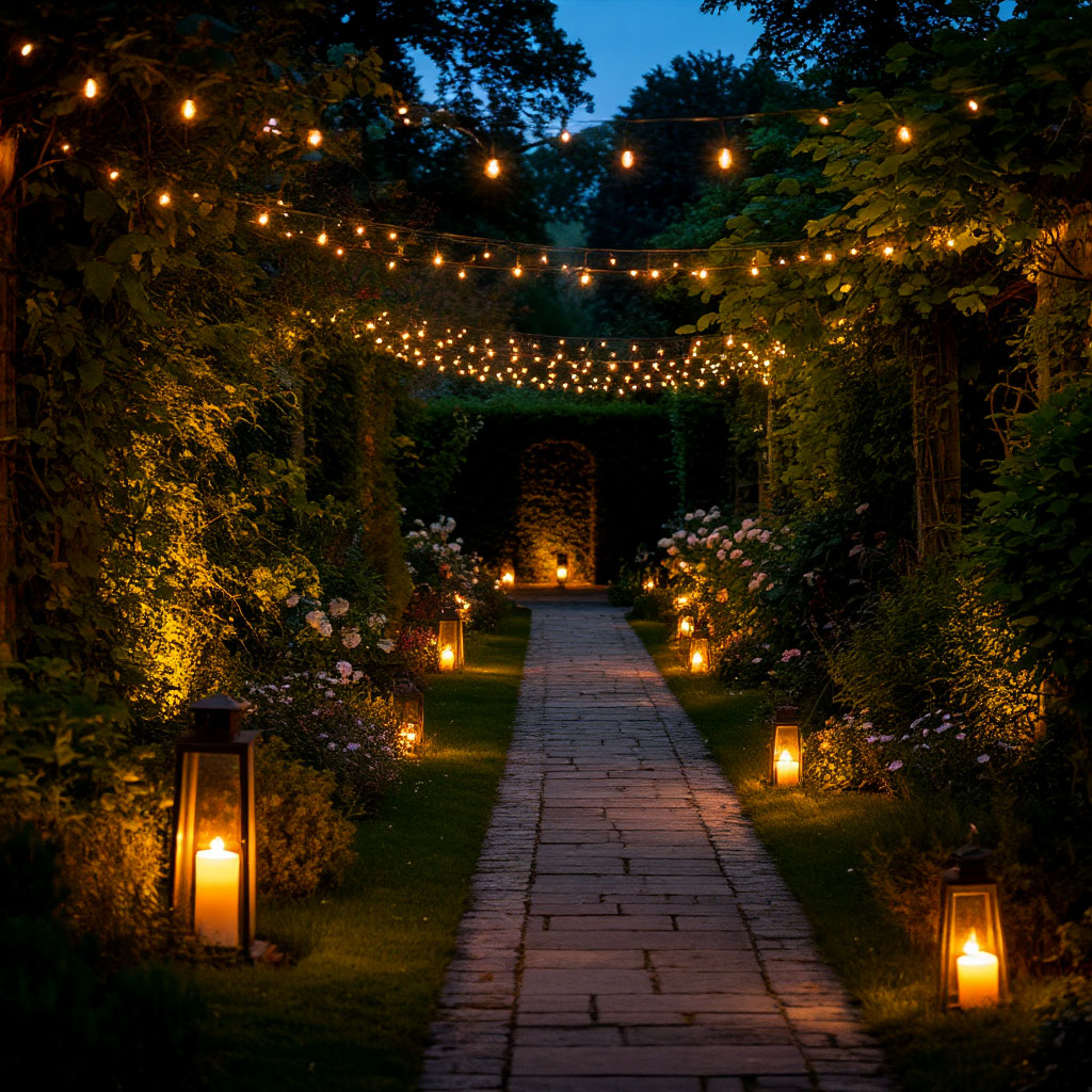 Patio entertaining design lights