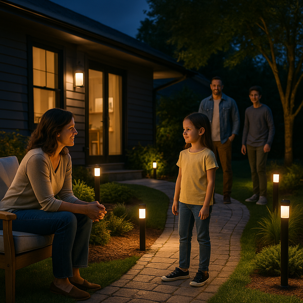 Safe backyard lighting USA