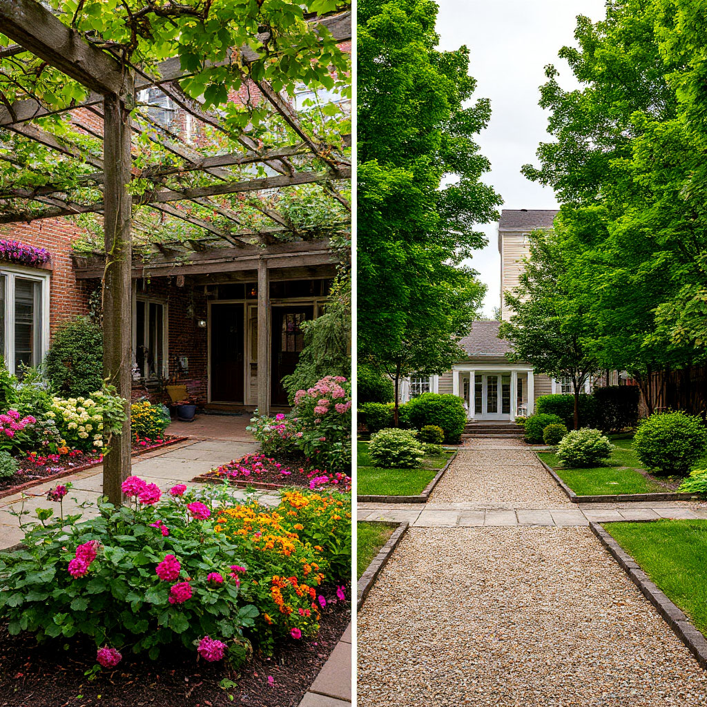 Small yard xeriscaping USA