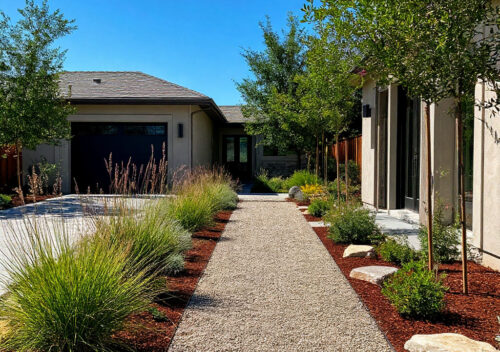 Xeriscape garden USA front