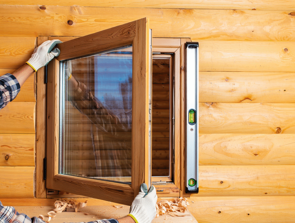 Cabin Windows and Doors Installation