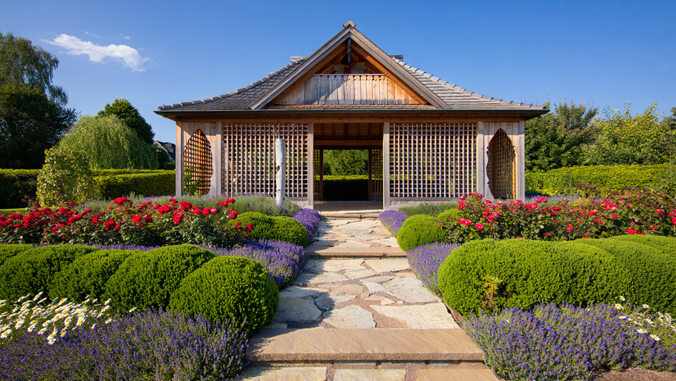 Landscaped Gazebo Setting
