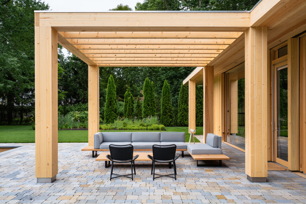 Modern Outdoor Pine Structures