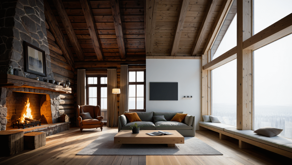 Modern Rustic Pine Cabin Designs