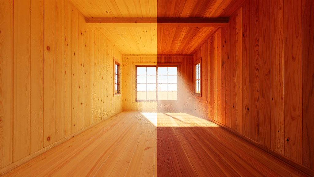 Pine and Cedar Cabin Interior