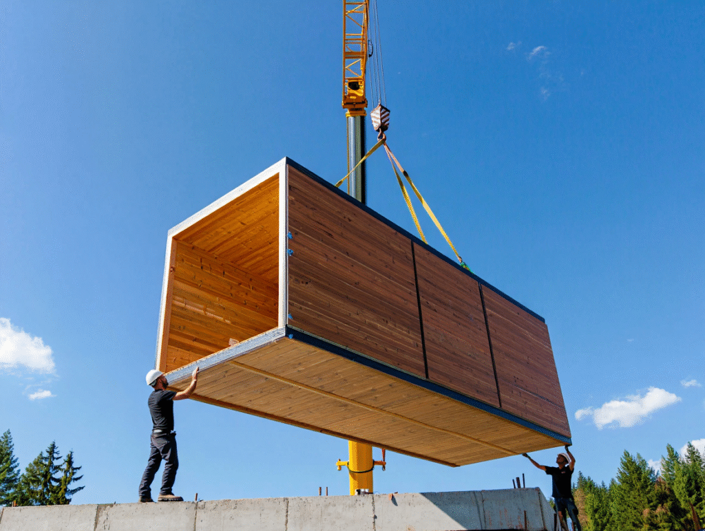 Prefab Tiny Cabins Installation