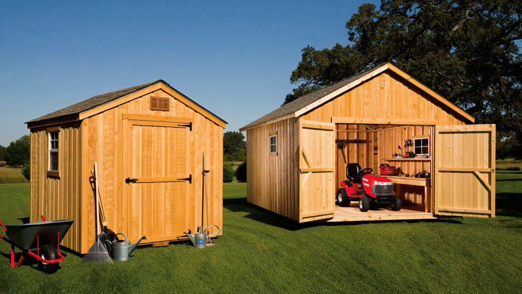 Small Large Backyard Pine Sheds