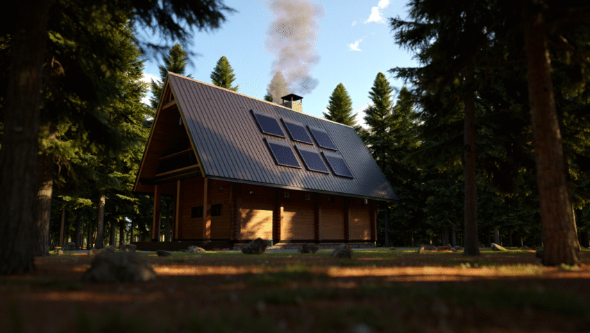 Ultimate Off Grid Pine Cabin