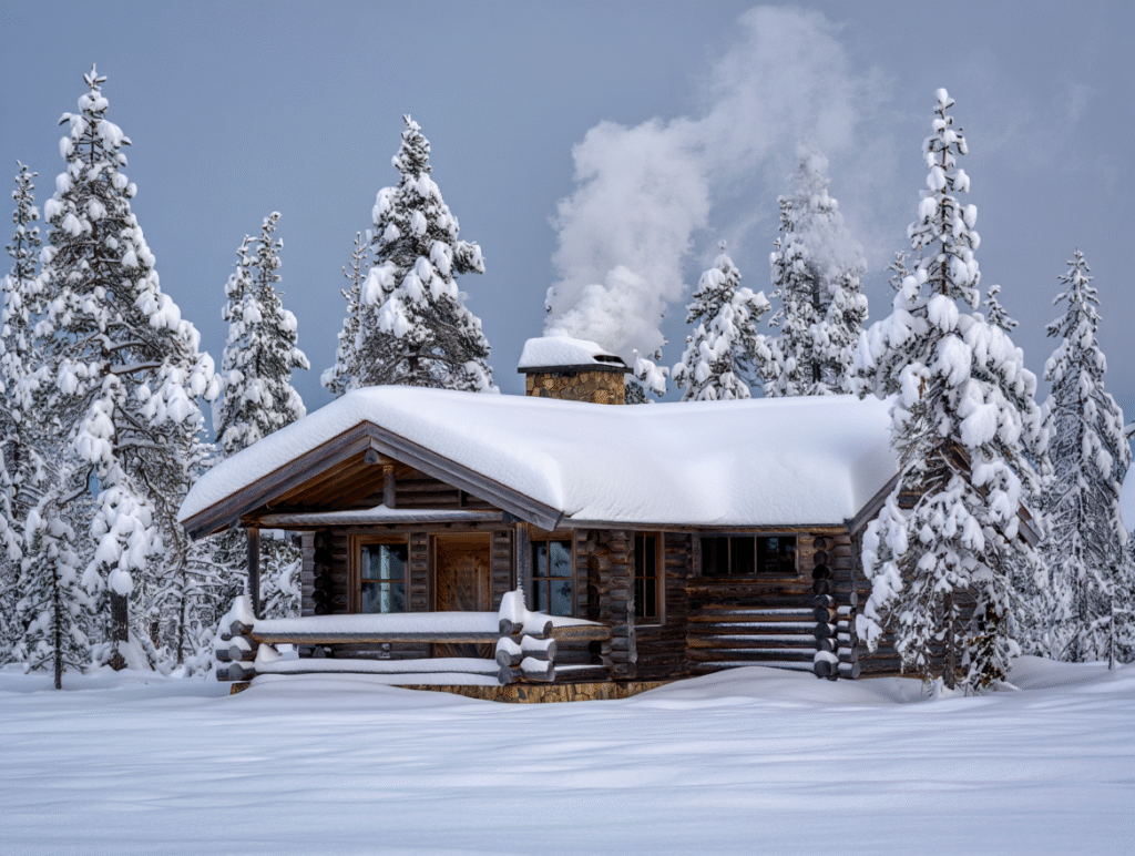 Winter Pine Cabin Upkeep