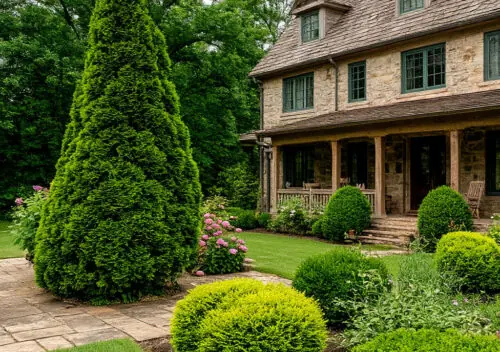 Evergreen plants for landscape design