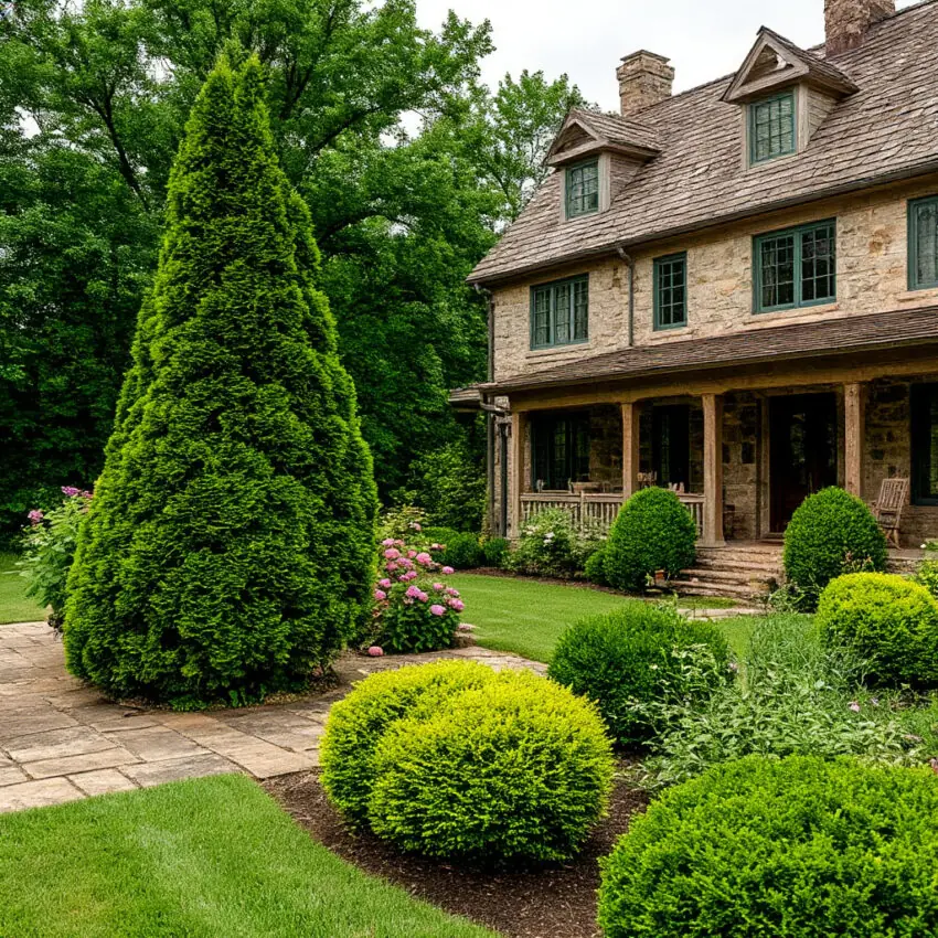 Evergreen plants for landscape design