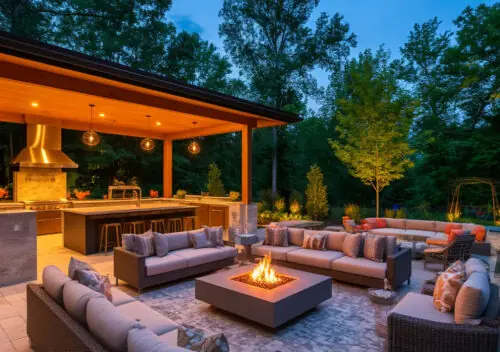 Backyard entertaining ideas USA view