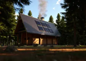Off-Grid Tiny Pine Cabins with Solar Power