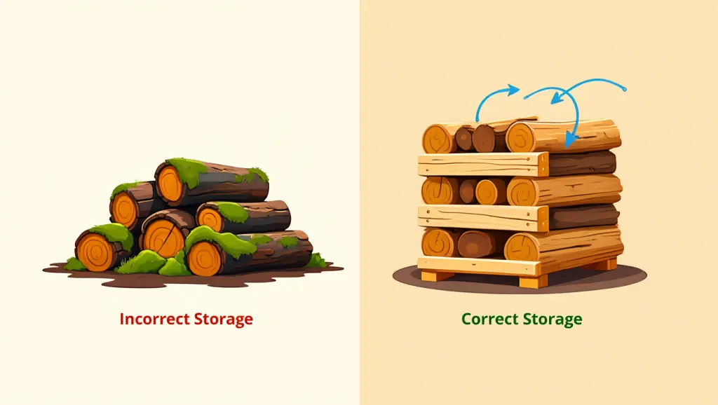 Firewood Rack Outdoor Vs Ground Pile